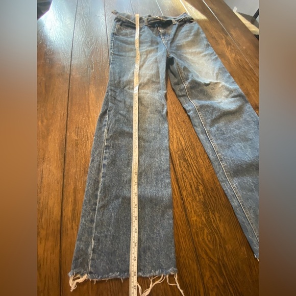 Deal High Rise Belted Denim Straight Leg Size Small B23 - Picture 4 of 6
